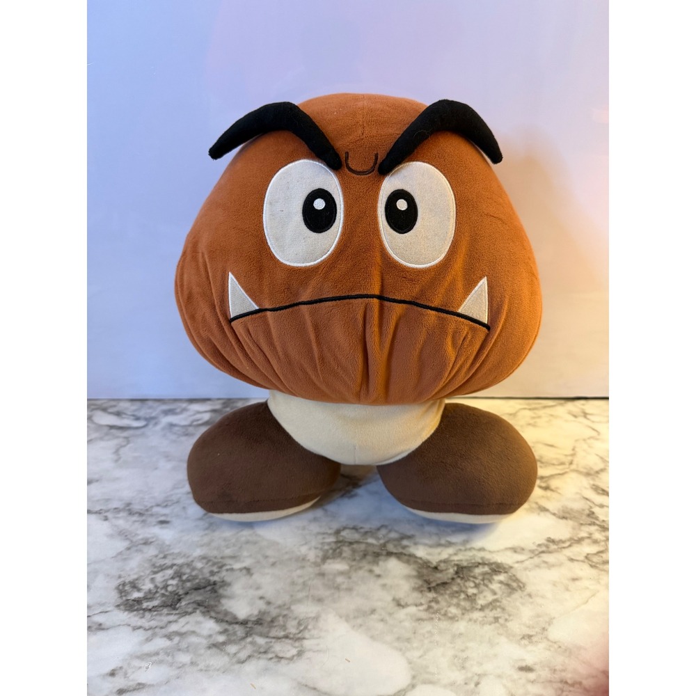 Nintendo Super Mario Bros Goomba Plush Stuffed Animal Toy 10 Inch Brown